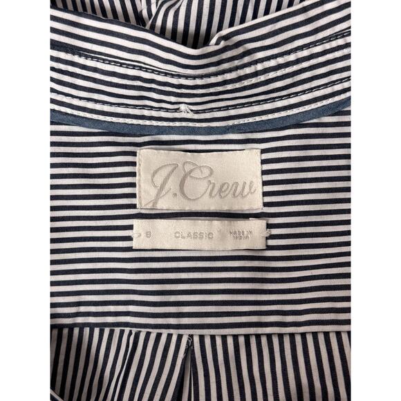 J Crew Top 8 Womens Striped Classic Fit Long Sleeve Button Shirt - Picture 7 of 9